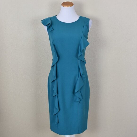 Calvin Klein Dresses & Skirts - Calvin Klein Ruffle Sheath Dress - 6
